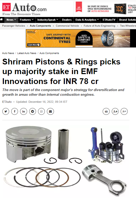 Press Coverage Shriram Pistons