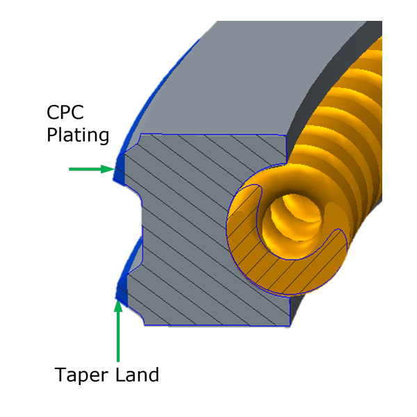 CPC-520 Plated with Drilled Hole & Taper Land Oil Ring